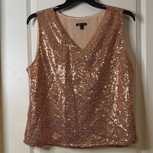 Versona Shimmering Gold Sleeveless Blouse